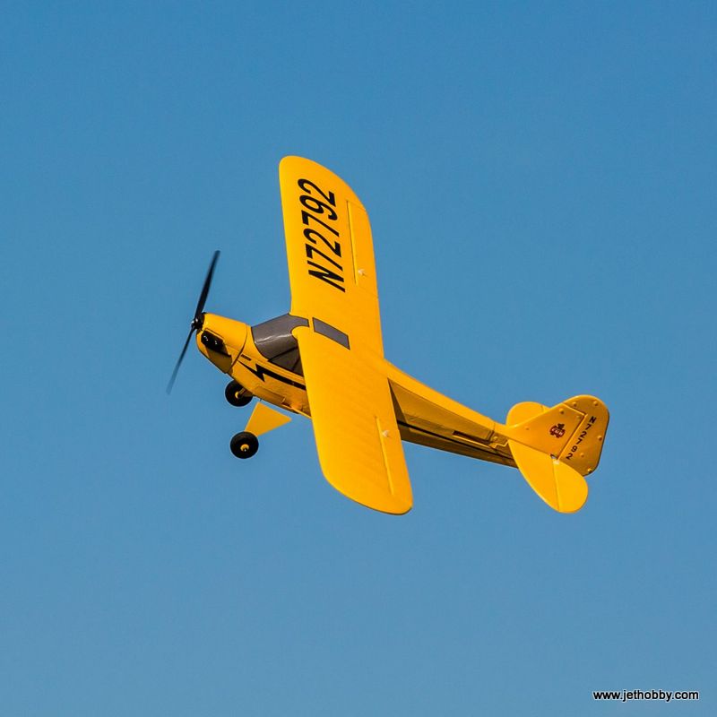 j-3 cub 小型 高翼飞机 2s无刷动力 as3x技术 可配水boot e-flite usa