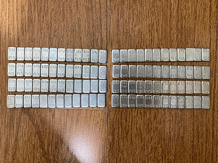 出售：遙控攀爬車配重鉛鐵，每粒重5g $30/4條, $60/8條