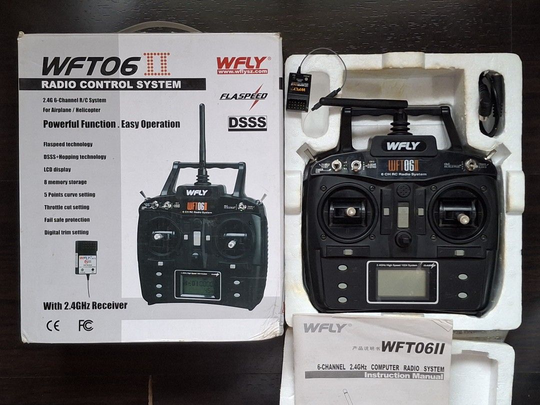 WFLY WFT06II 2.4G 6ch 遙控器 發射及接收 套裝 $150